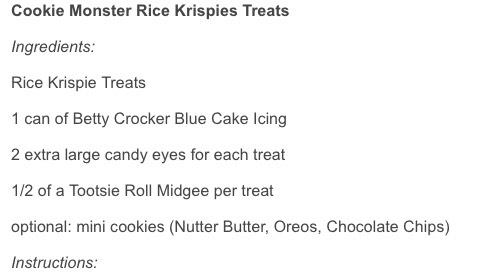 💙Cookie Monster Rice Krispies Treats💙
