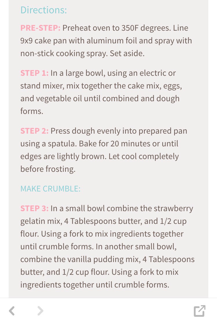 Strawberry Shortcake Bar