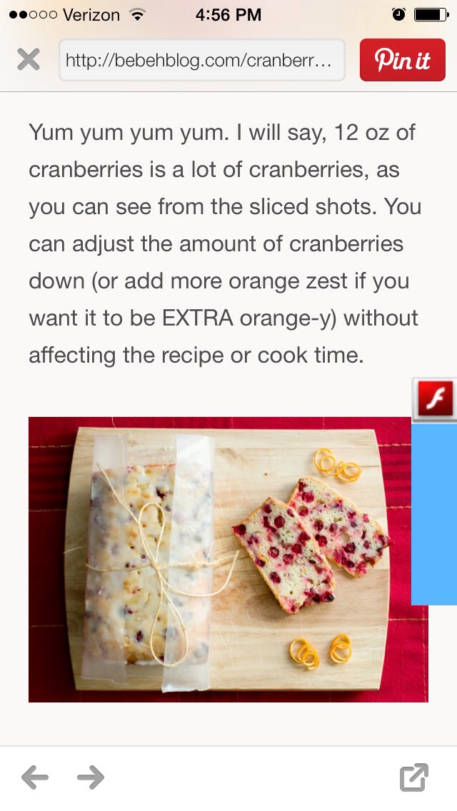 Cranberry Orange Bread 