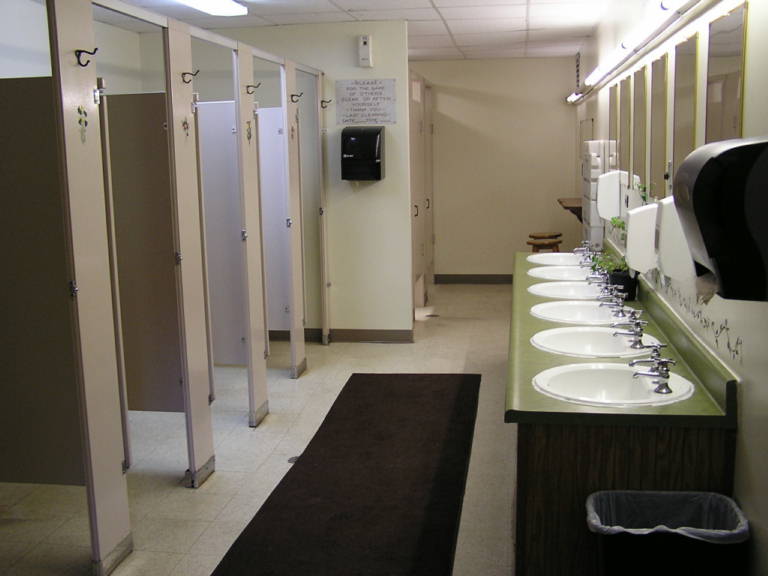 2. In a public bathroom, the stall closest to the door is usually the cleanest.