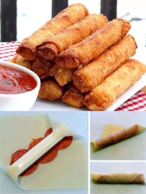 Pizza Egg rolls 