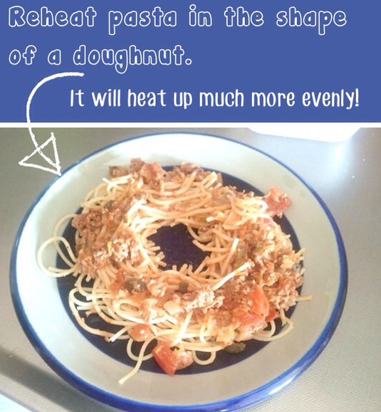 Smart way to reheat pasta 