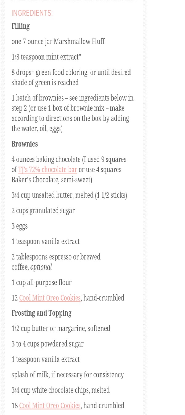 Triple layer fudgy mint oreo brownies!!