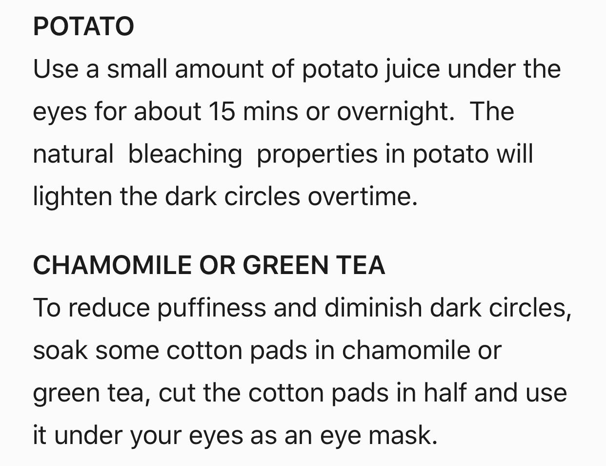 10 Home Remedies To Treat Dark Circles Overnight. 