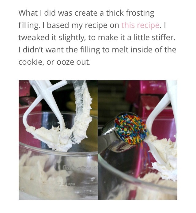 Frosting Filled Chocolate Chip Cookies 
