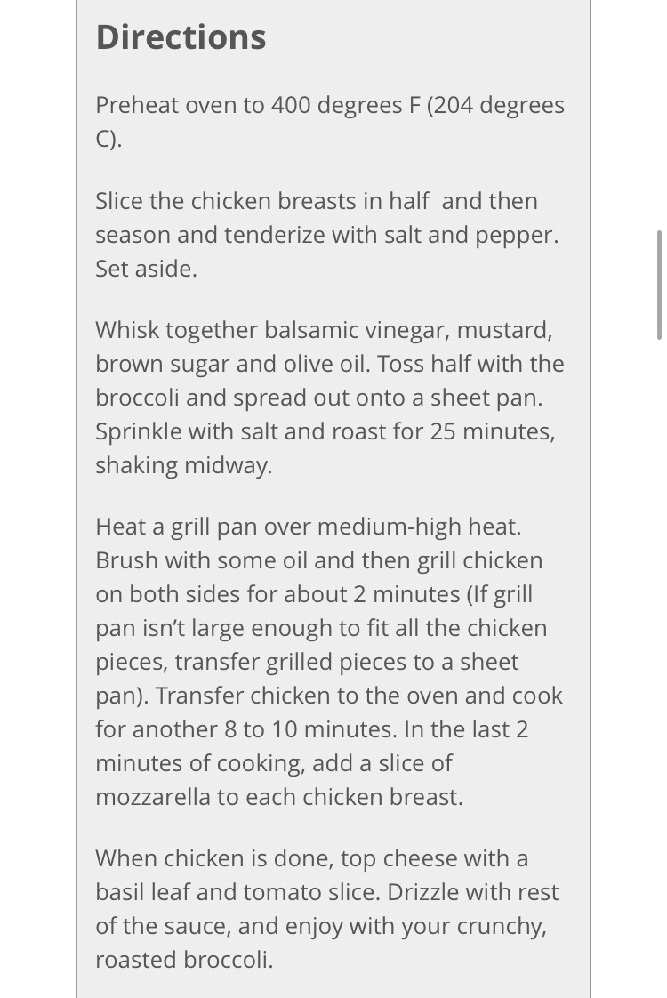 DIY Healthy Delicious Caprese Chicken & Roasted Broccoli