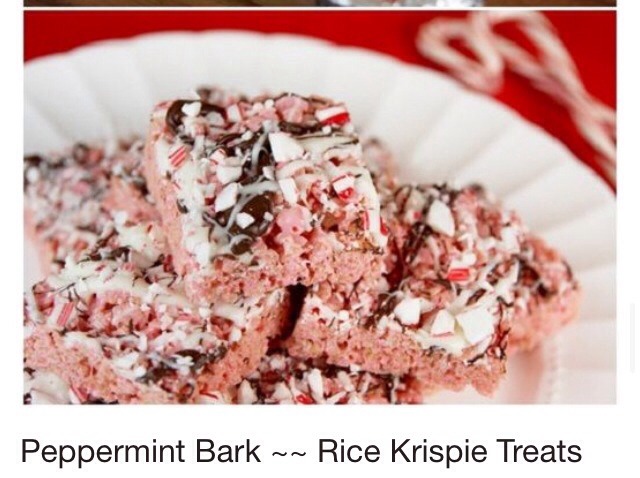 Peppermint Bark Rice Krispie Treats