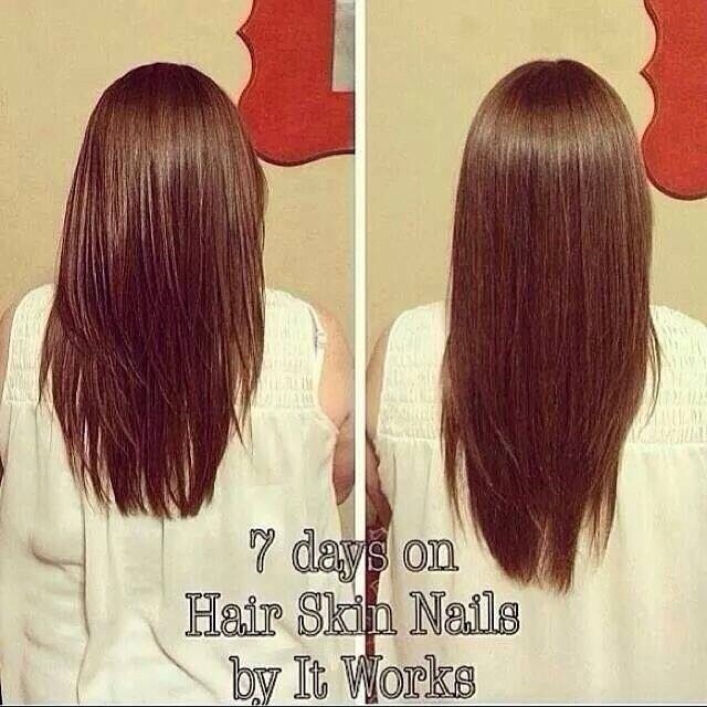 ItWorks has an amazing organic supplement that will make your hair grow SUPER fast!