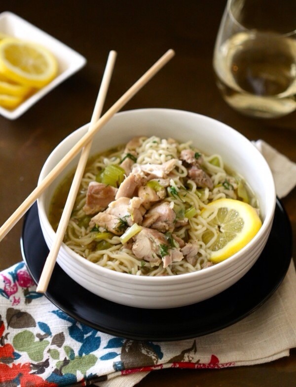 Lemon Chicken & Ramen Noodle Soup