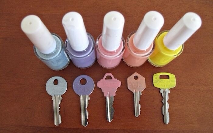 #6 use nail polish to design your keys in a unique way
