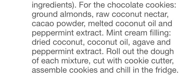 Healthy Raw Chocolate Peppermint Cookies