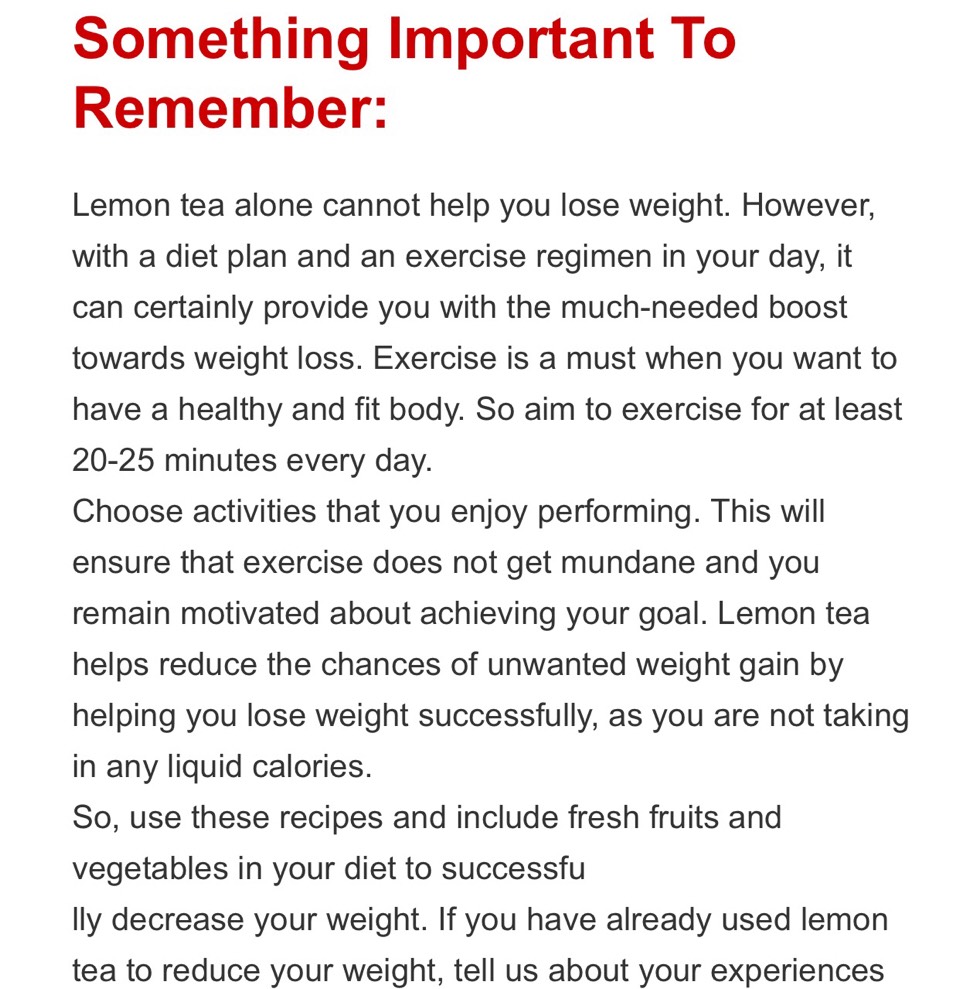 3⃣ Lemon Tea Recipes For Weight Loss. 😍