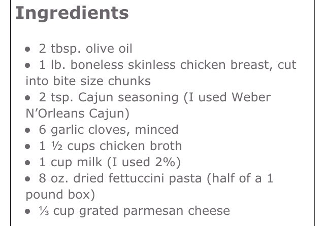 One Pot Wonder Cajun Chicken Alfredo