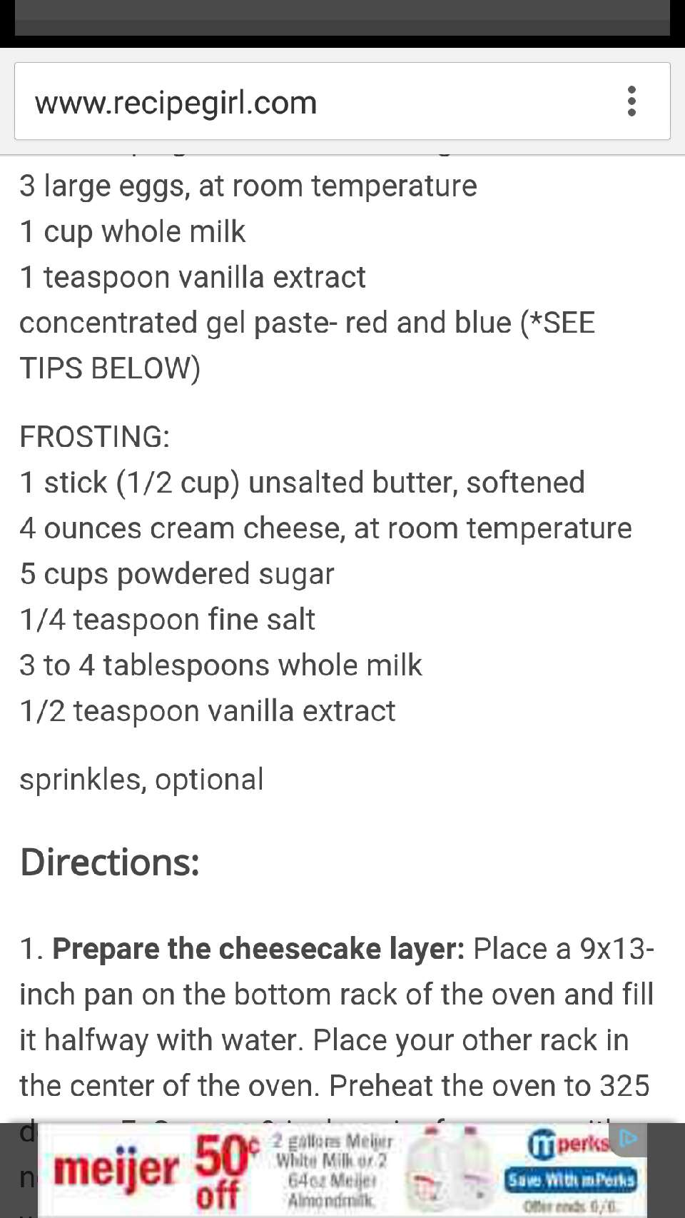 Red White and Blue Cheesecake Cake