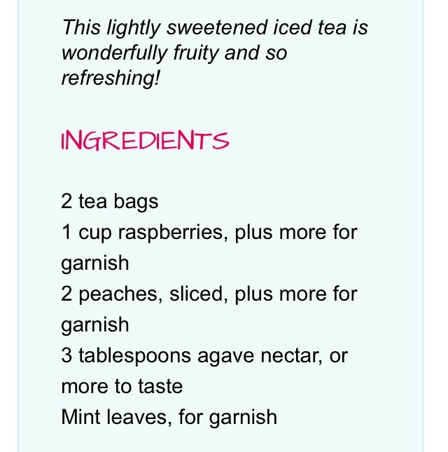Raspberry Peach Iced Tea ❤️ Homemade!