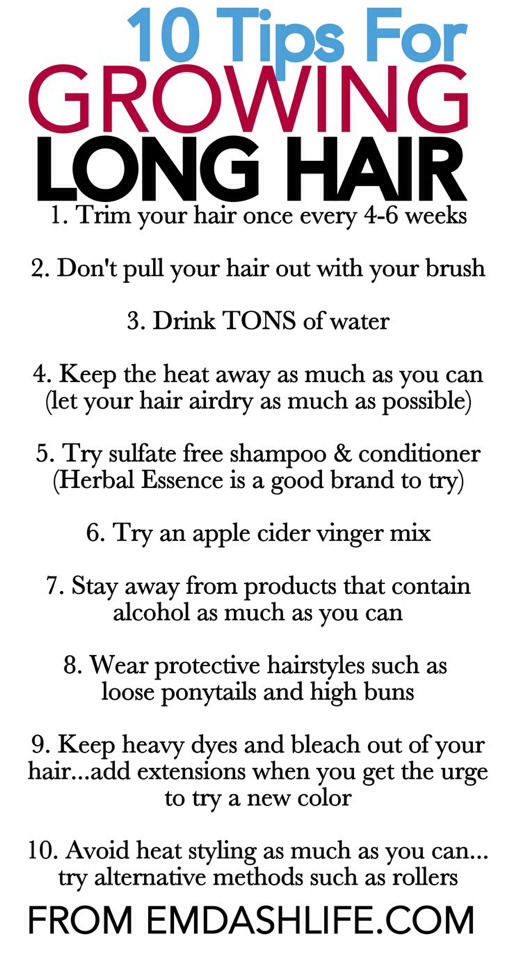 ✨ 10 Tips For Growing Long Hair✨👌