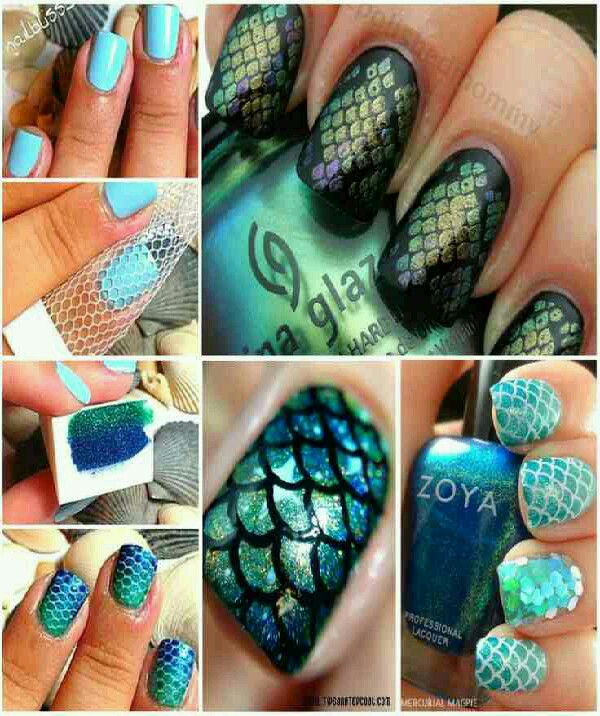 🌟Mermaid themed Nail art inspiration 🌟