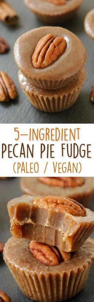 Healthier 5-Ingredient Pecan Pie Fudge – no candy thermometer needed! {naturally paleo, vegan, and gluten-free}