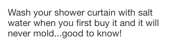 " Shower Curtain Tip"