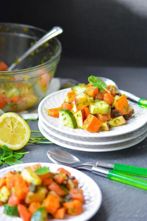 Indian Mint and Sweet Potato Salad