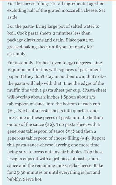 Yummy Lasagna Cups! 👍