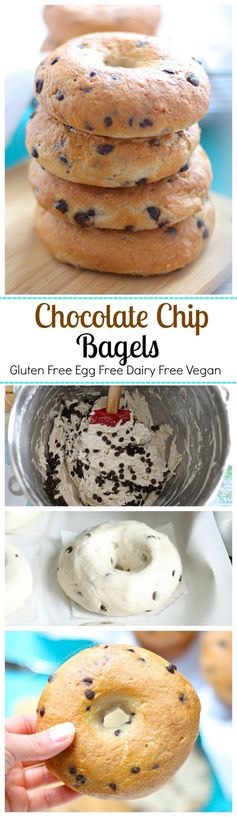 Chocolate Chip Bagels (Gluten-Free Vegan)