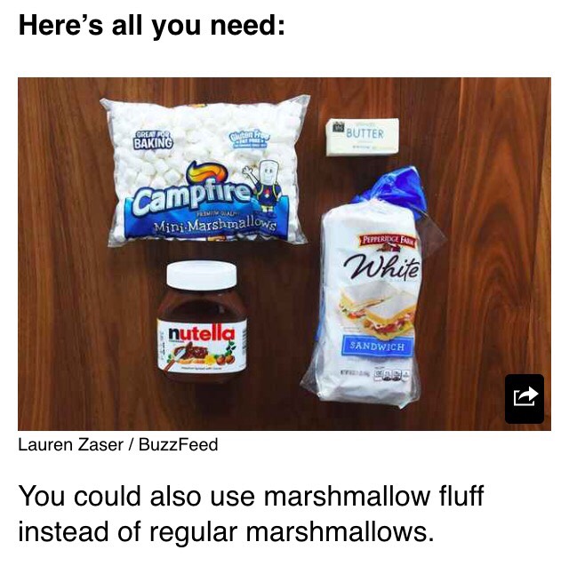 " Delicious Grilled Nutella & Marshmallow Sandwiches"
