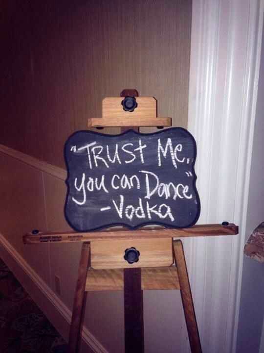 Include an inspirational quote from vodka.