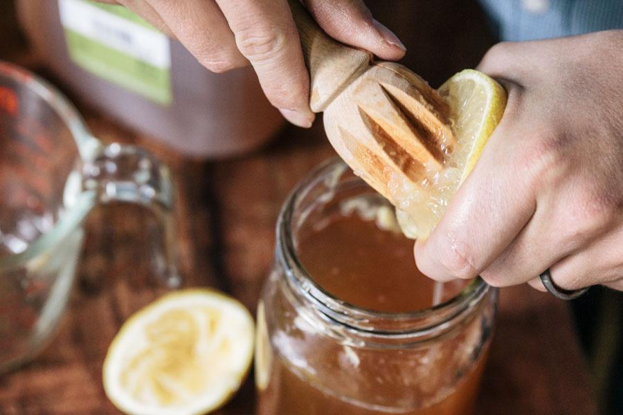 tir, stir, stir.
Pour into glasses or bottles. You may serve this chilled or warm by heating up the bottles in a large pot of simmering water.