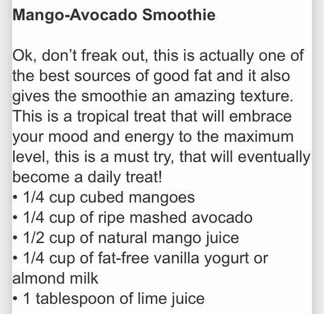 Mango Avocado Smoothie For Fast Weight Loss π