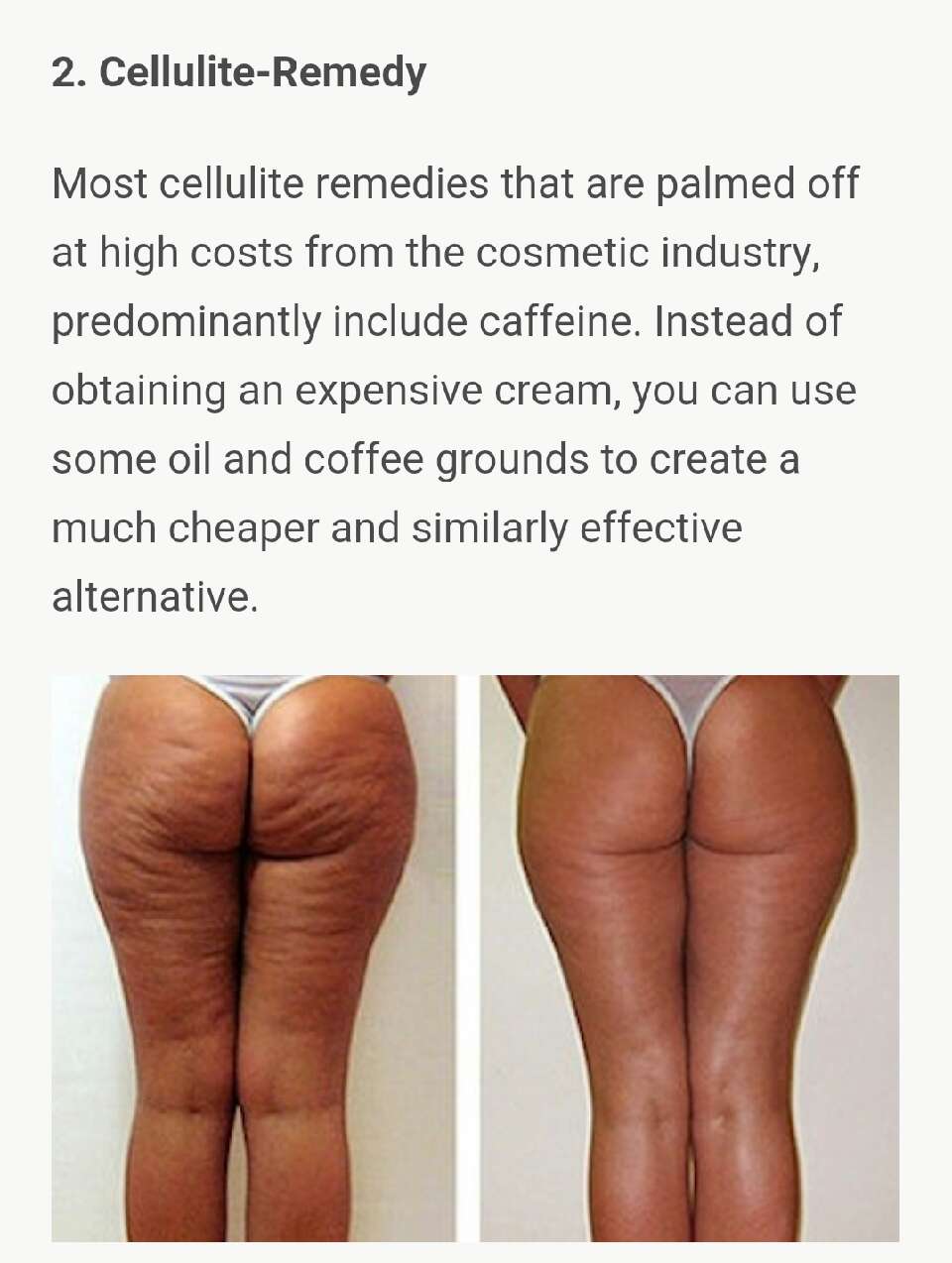 What she smears on her butt, everyone has at home – but nobody uses it!