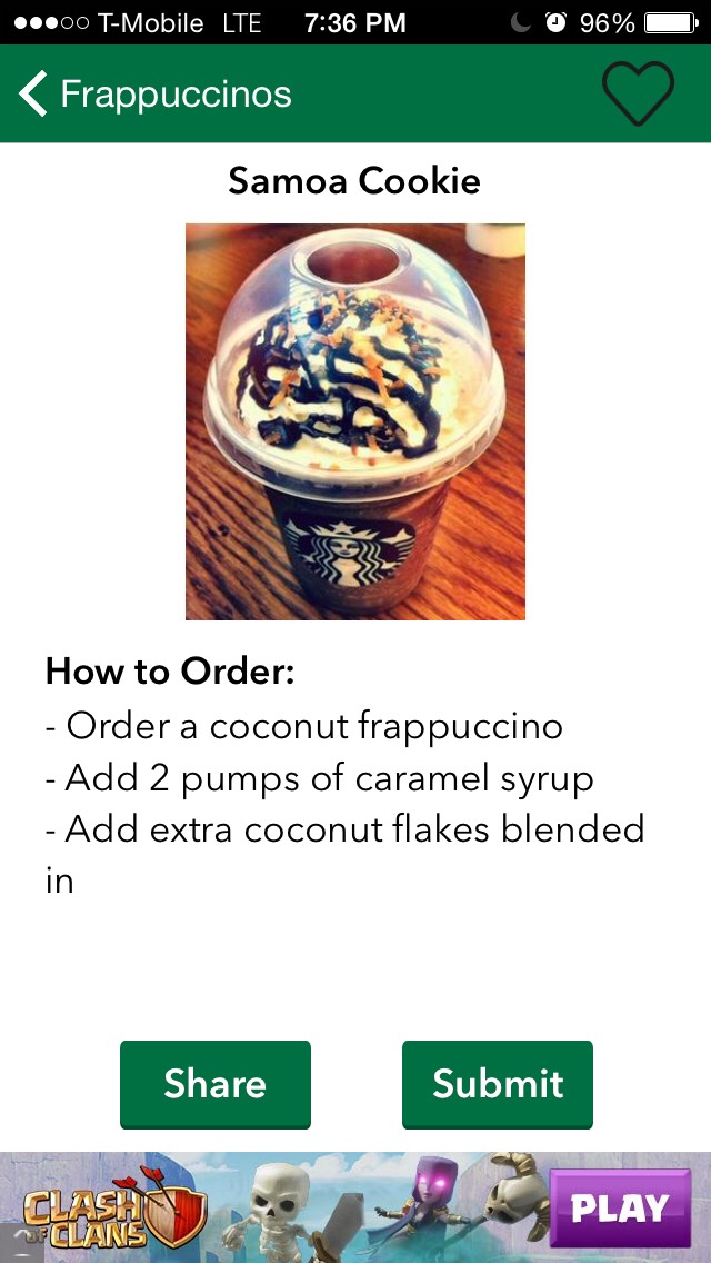 Cold  Secret Starbucks Drinks 