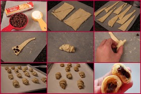 Super Easy Mini Chocolate Croissants... Yummmm... 