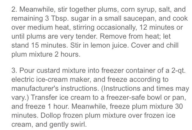 Creamy Plum Buttermilk Ice Cream