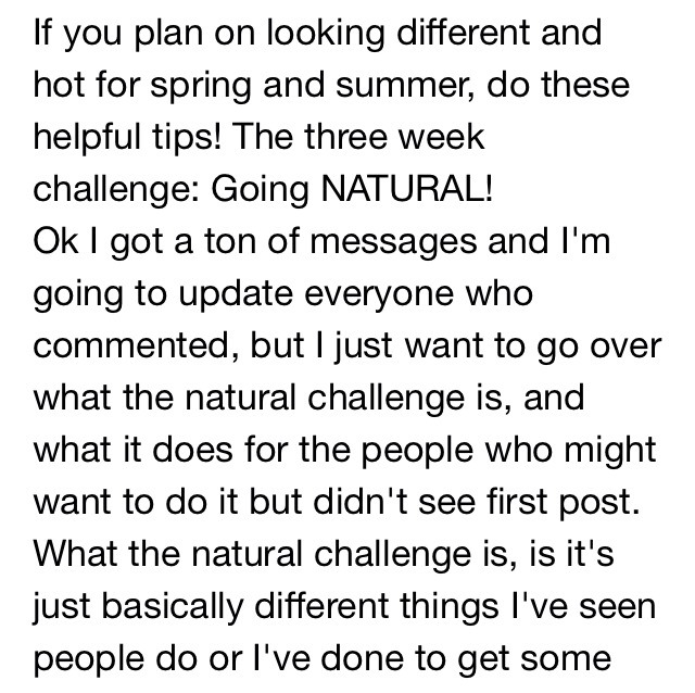 THE NATURAL CHALLENGE