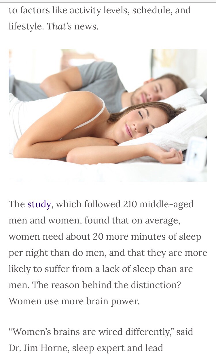 Here's Why Women Need More Sleep Than Men Do 