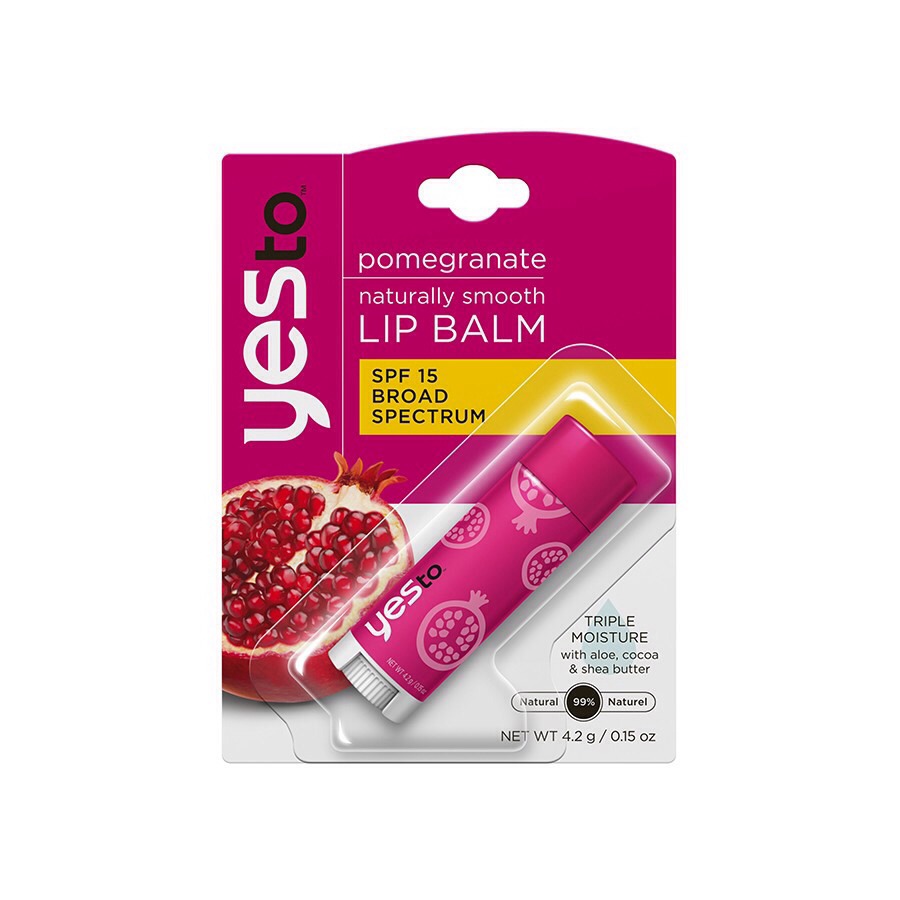 2: Yes To Naturally Smooth Lip Balms | $2.99
Natural, cruelty-free, SPF 15 and available in three of the yummiest Yes To flavors—blueberry, pomegranate, and grapefruit.


