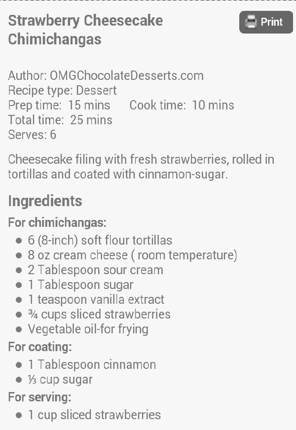 Strawberry Cheesecake Chimichangas!