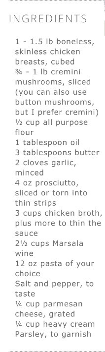 ONE POT Creamy Chicken Marsala Pasta