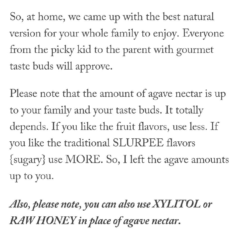 Homemade Slurpees!
