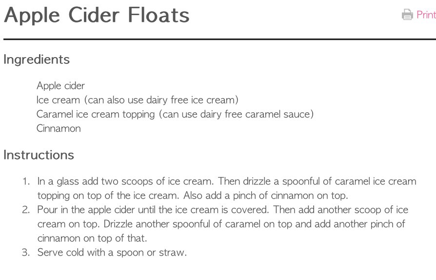 Apple Cider Floats Recipe 