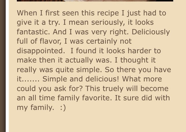 Click Done (Top Right) and See Recipe Next Page

OK 2 Like 👍

Tap repeatedly on picture/screen for better viewing. STRETCH size with fingers, slide photo up or down. -> Click Done to Exit Photo then Swipe to Left for new message.