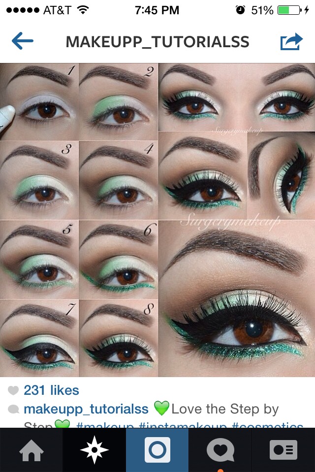 Love minty green eyeshadow!