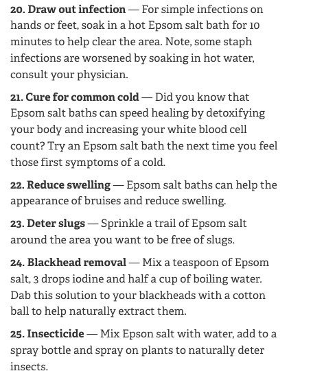 25 Uses For Epsom Salt