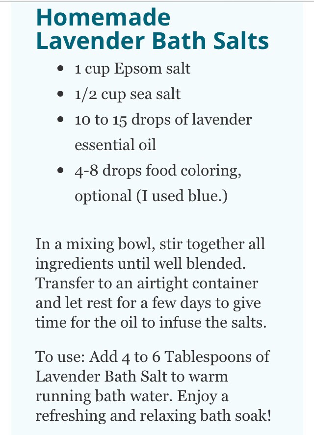 Homemade Lavender Bath Salts