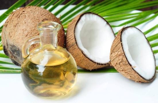 Fill up half a travel container with coconut oil