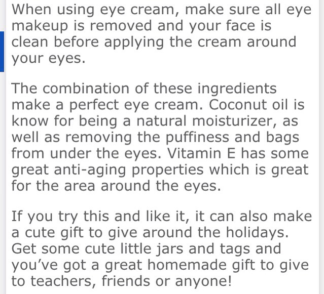 Diy Eye Cream!