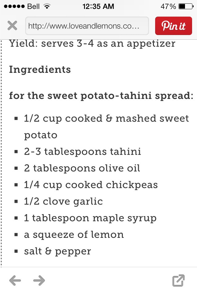 Sweet Potato Tahini Crostini! Sooooo Good!