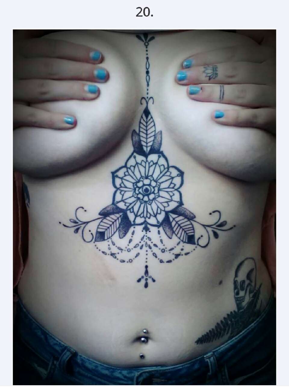 30 Sexy Under Breast Tattoos  You Won't  Be Able To Take Your Eyes Off Of!