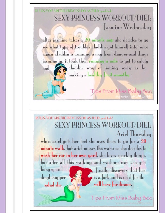 Disney Princess Fitness: Fun Way to Workout  👑 (Please disregard the "sexy" pictures)